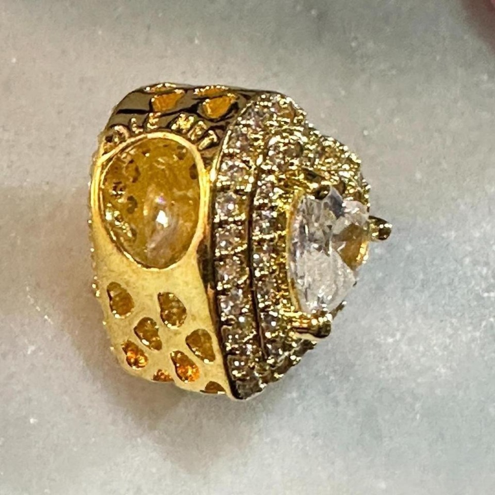 Authentic PANDORA Gold Plated Sparkling Crystal Heart Charm, Retired - Picture 4 of 5